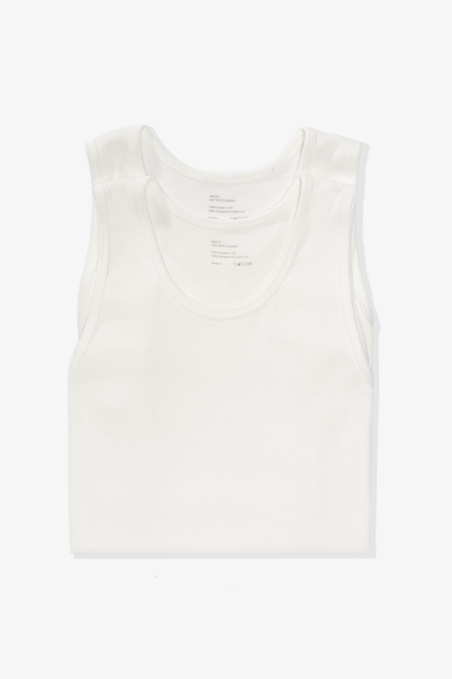 MAN-TLE TANK TOP 2-PACK - WHITE