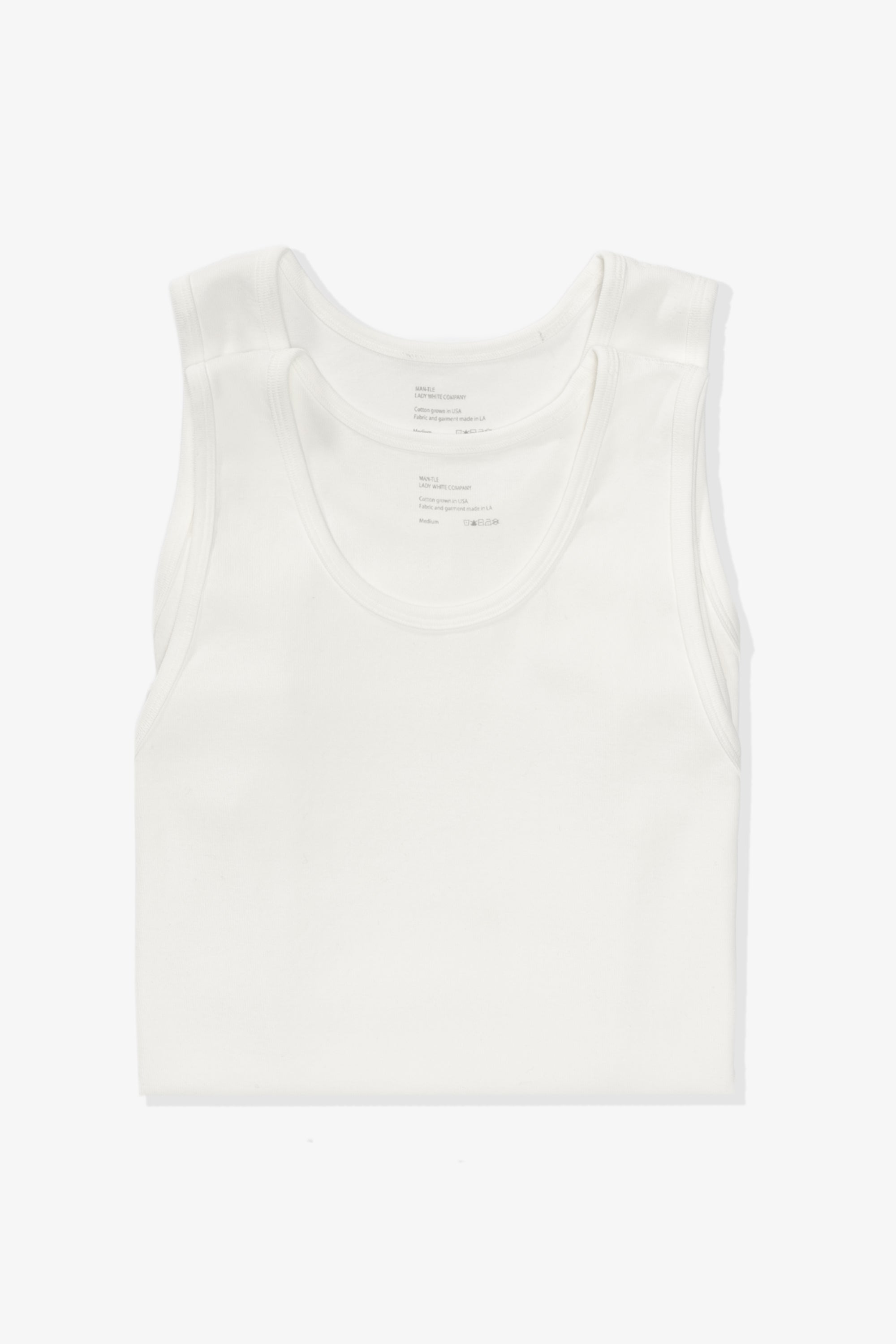 MAN-TLE TANK TOP 2-PACK - WHITE