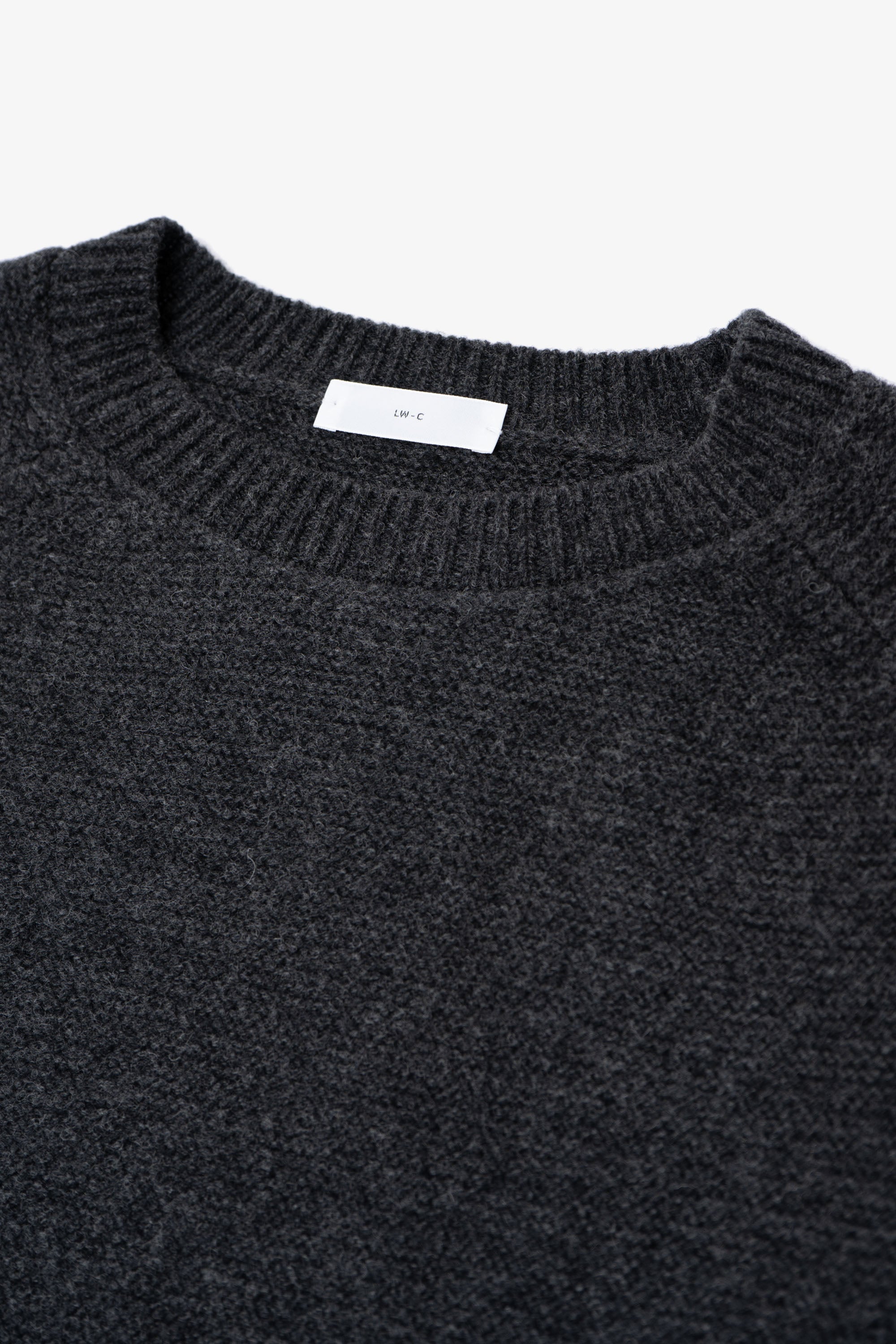 RAGLAN LINK SWEATER - CHARCOAL
