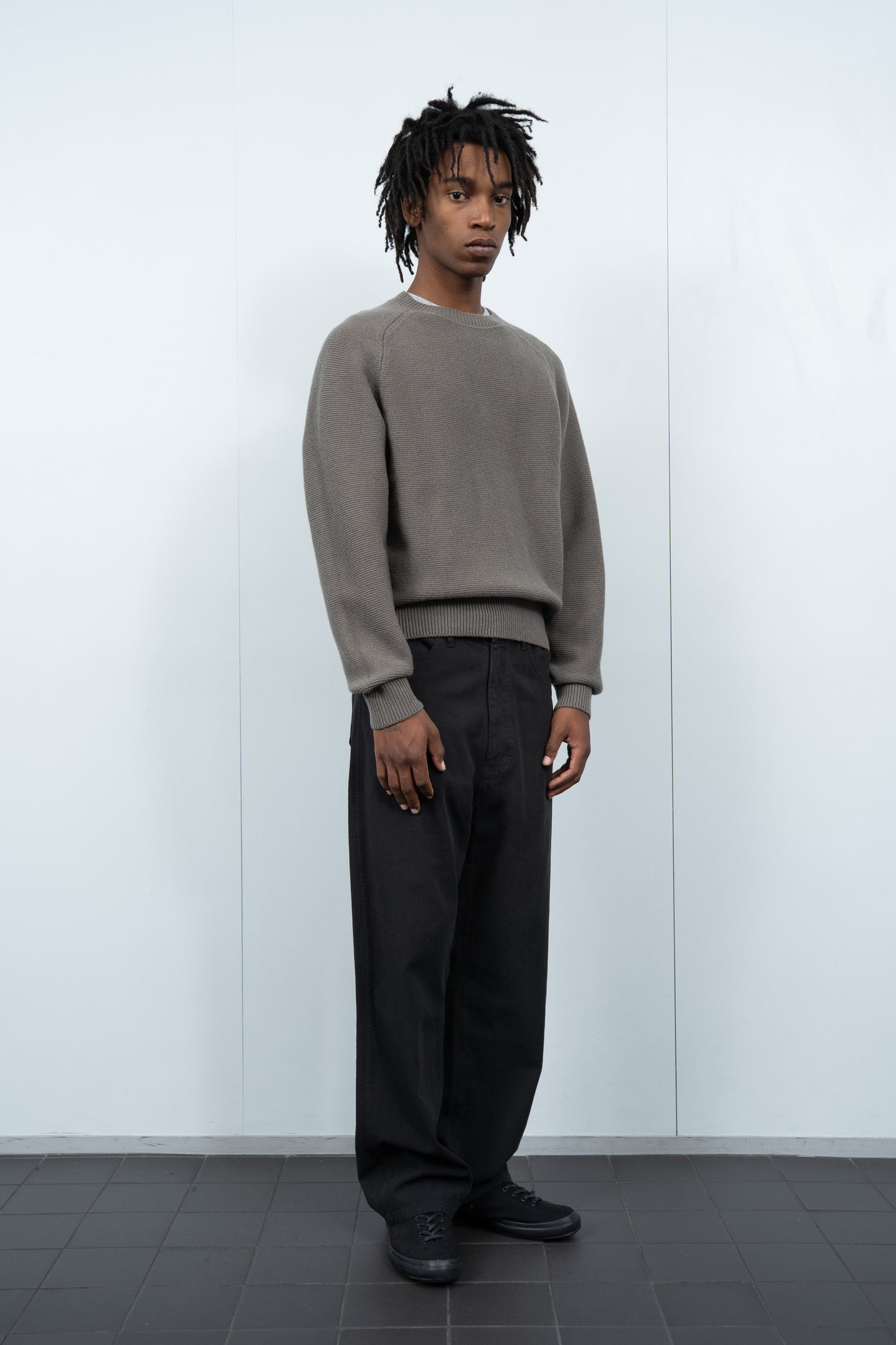 RAGLAN LINK SWEATER - CLAY
