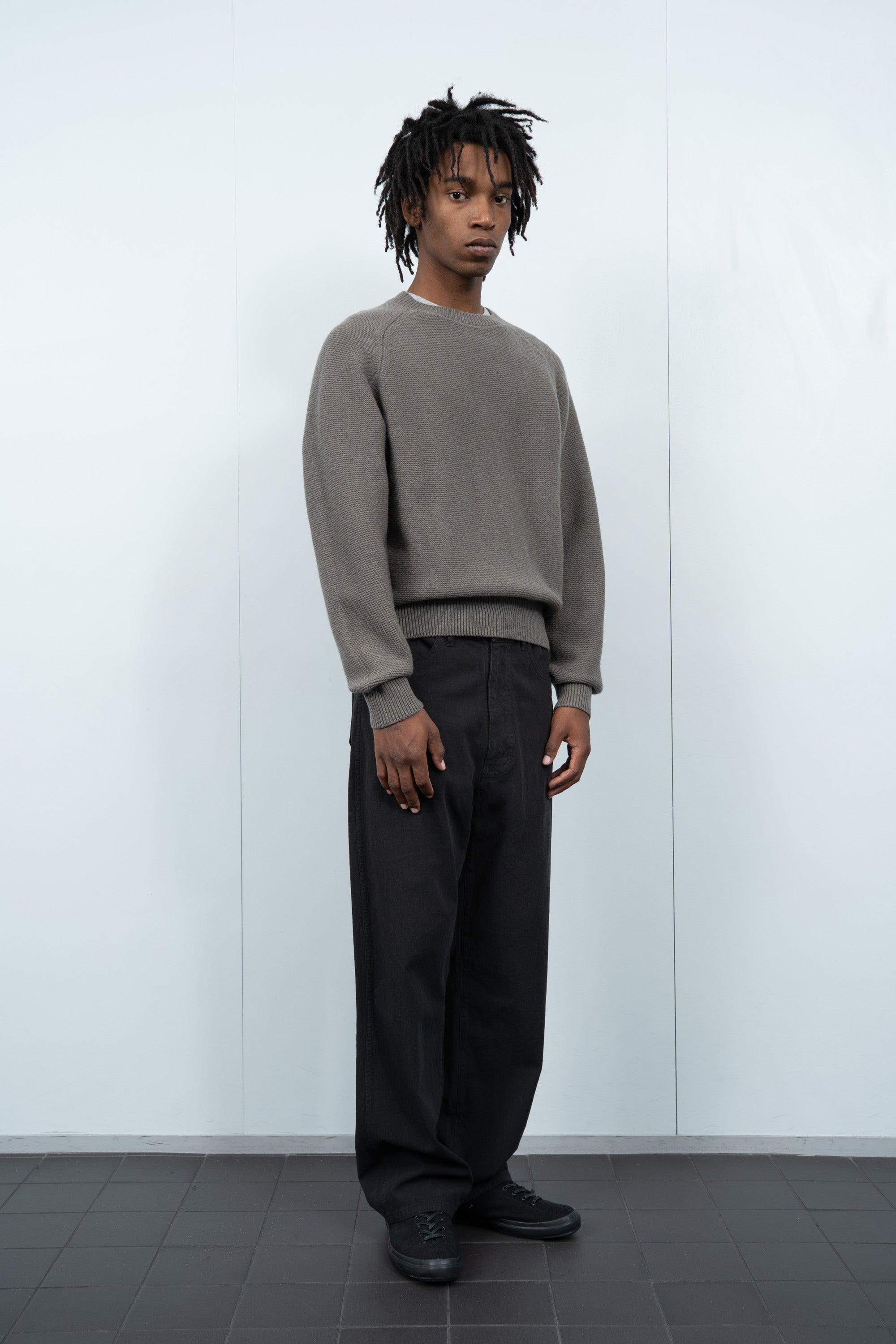 RAGLAN LINK SWEATER - CLAY