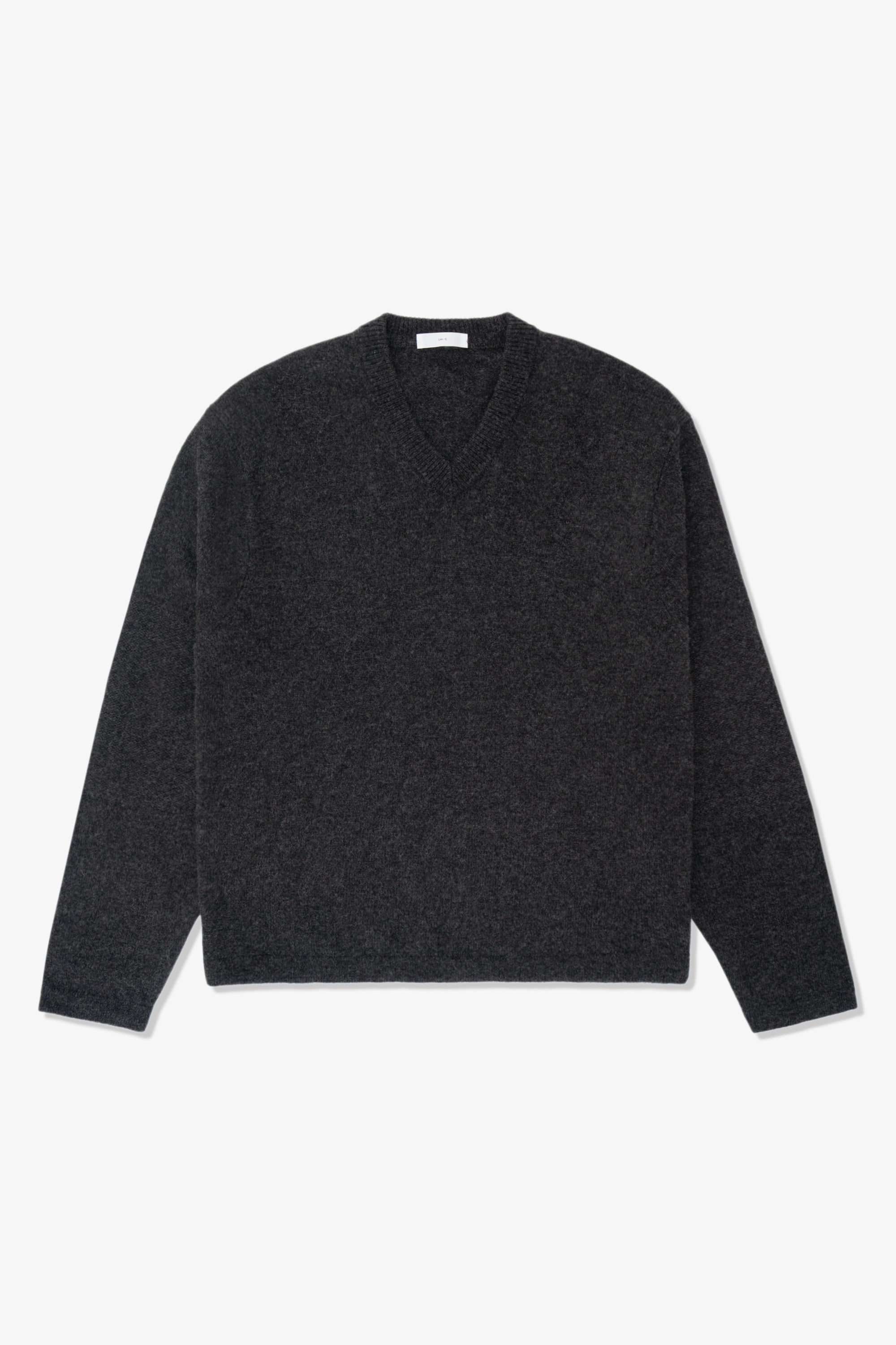 WOOL V-NECK SWEATER - CHARCOAL