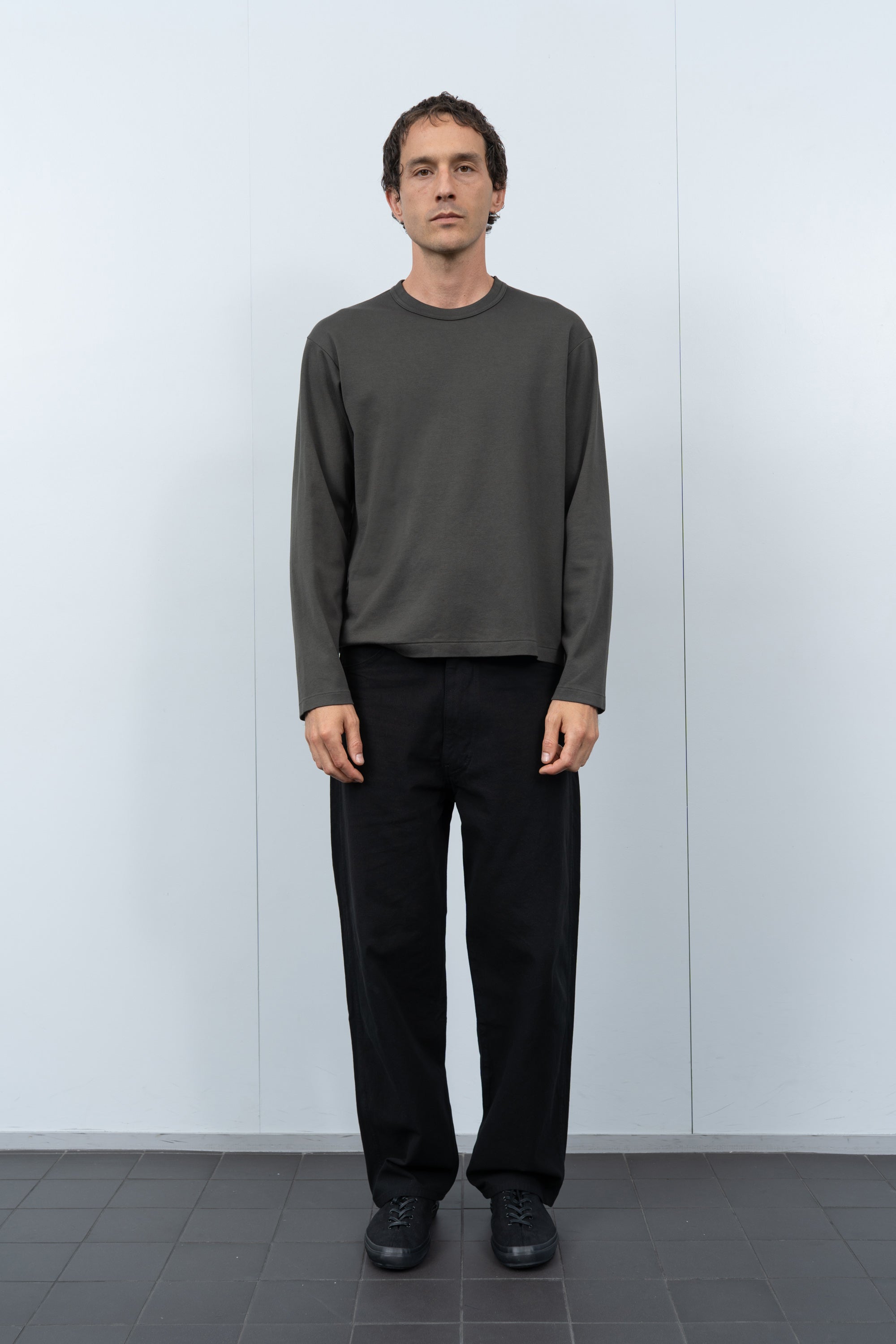 PIMA LOCK L/S T-SHIRT - GRANITE