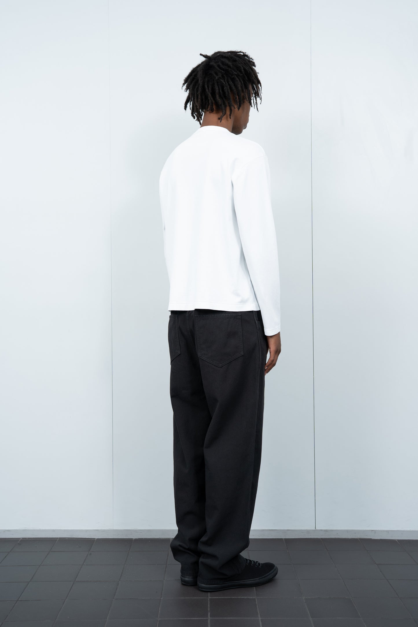 PIMA LOCK L/S T-SHIRT - WHITE