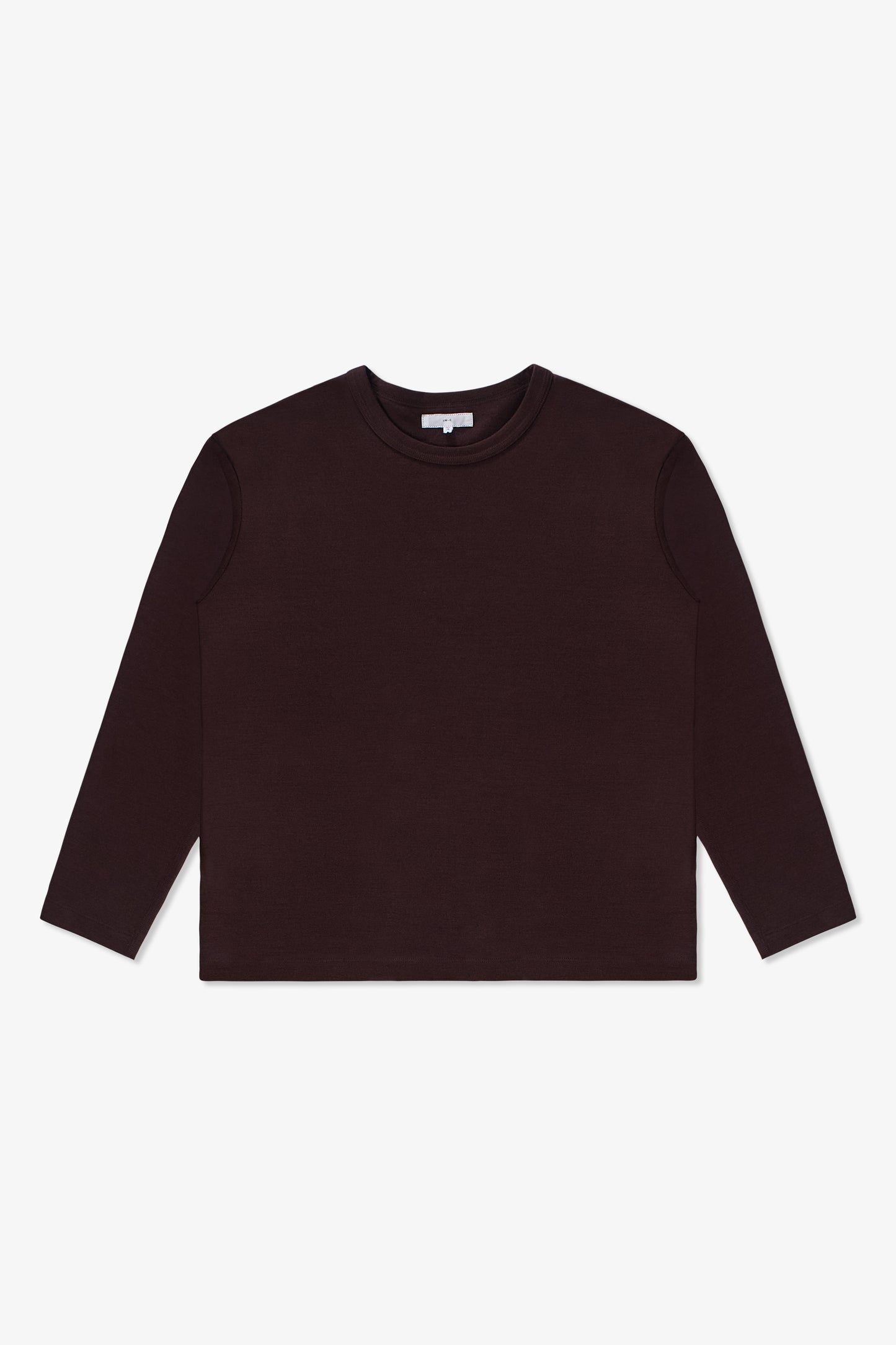 L/S WOOL CARLEN T-SHIRT - BROWN