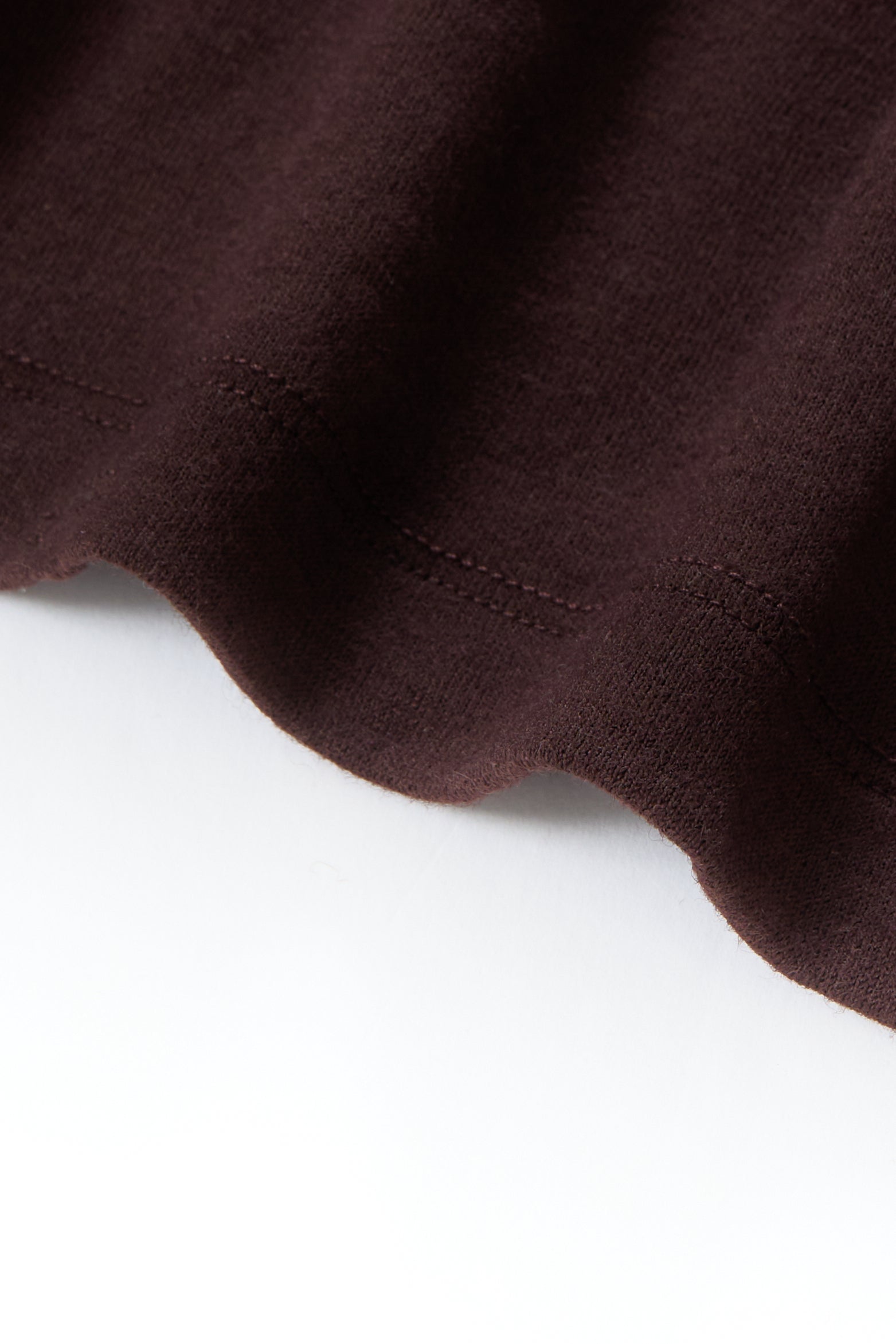 L/S WOOL CARLEN T-SHIRT - BROWN