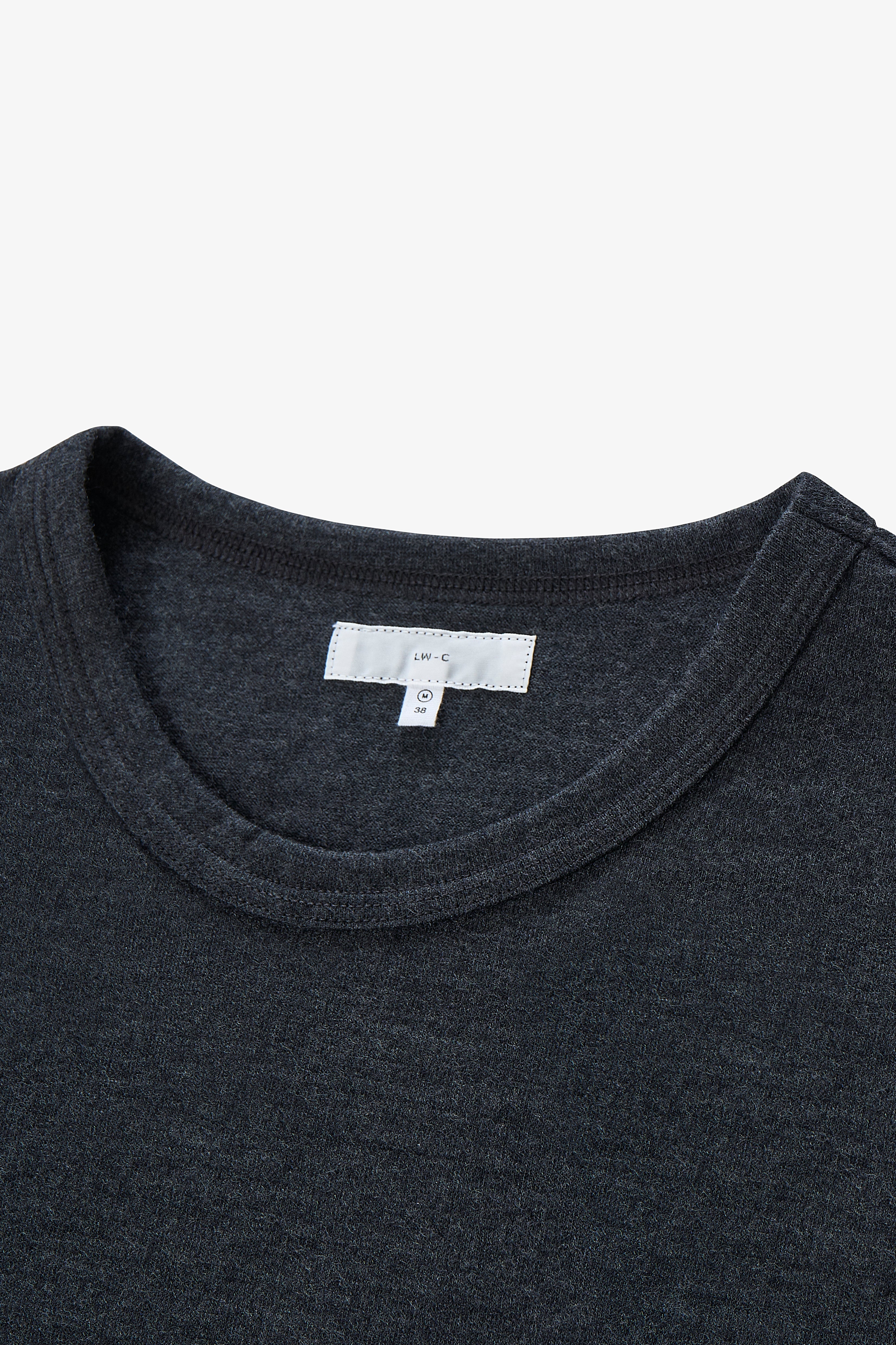 L/S WOOL CARLEN T-SHIRT - CHARCOAL