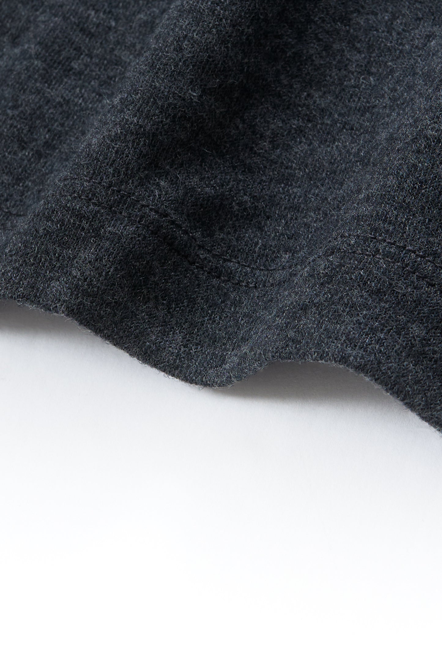 L/S WOOL CARLEN T-SHIRT - CHARCOAL