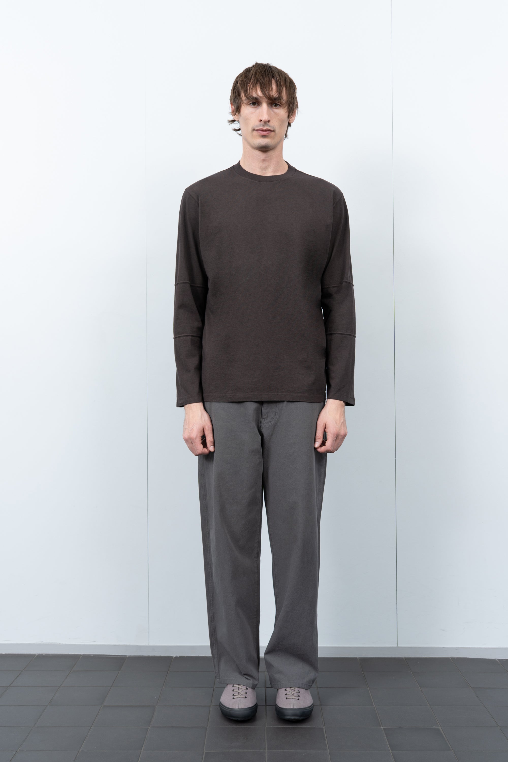 TRI-PANEL L/S T-SHIRT - BLACK MUSHROOM