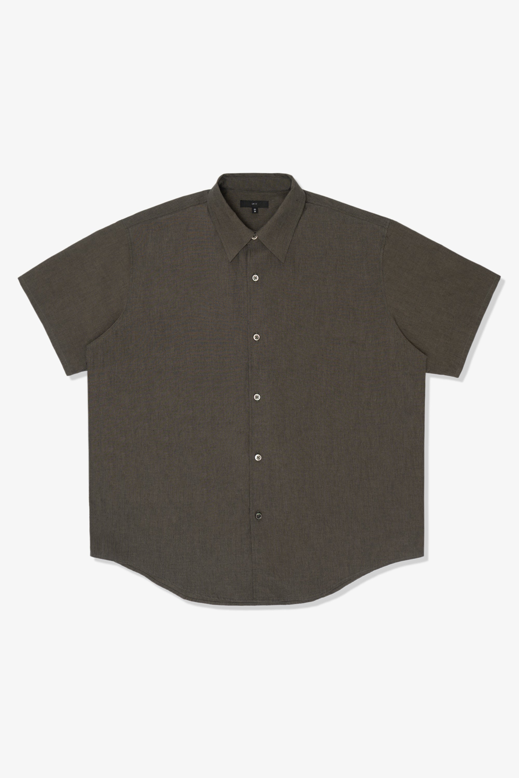 LYNN POPLIN S/S SHIRT - BROWN PEARL