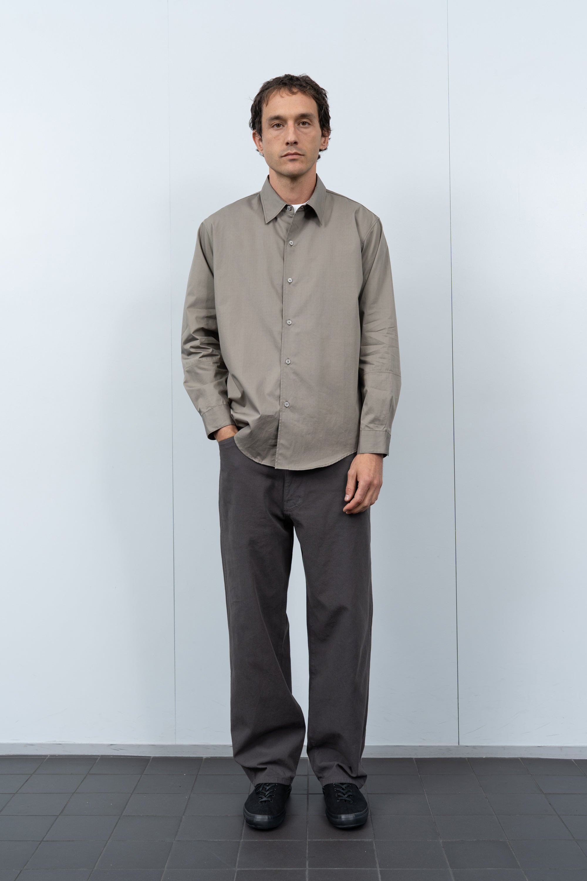 LYNN POPLIN L/S SHIRT - ANVIL GREY