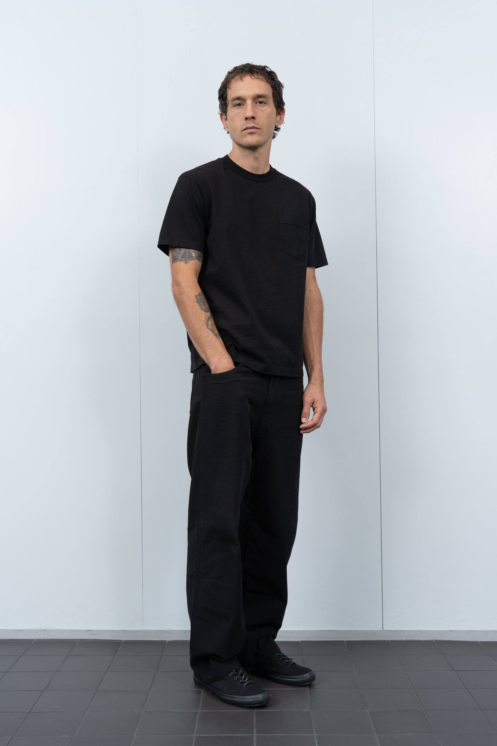 MUNICIPAL POCKET T-SHIRT - BLACK