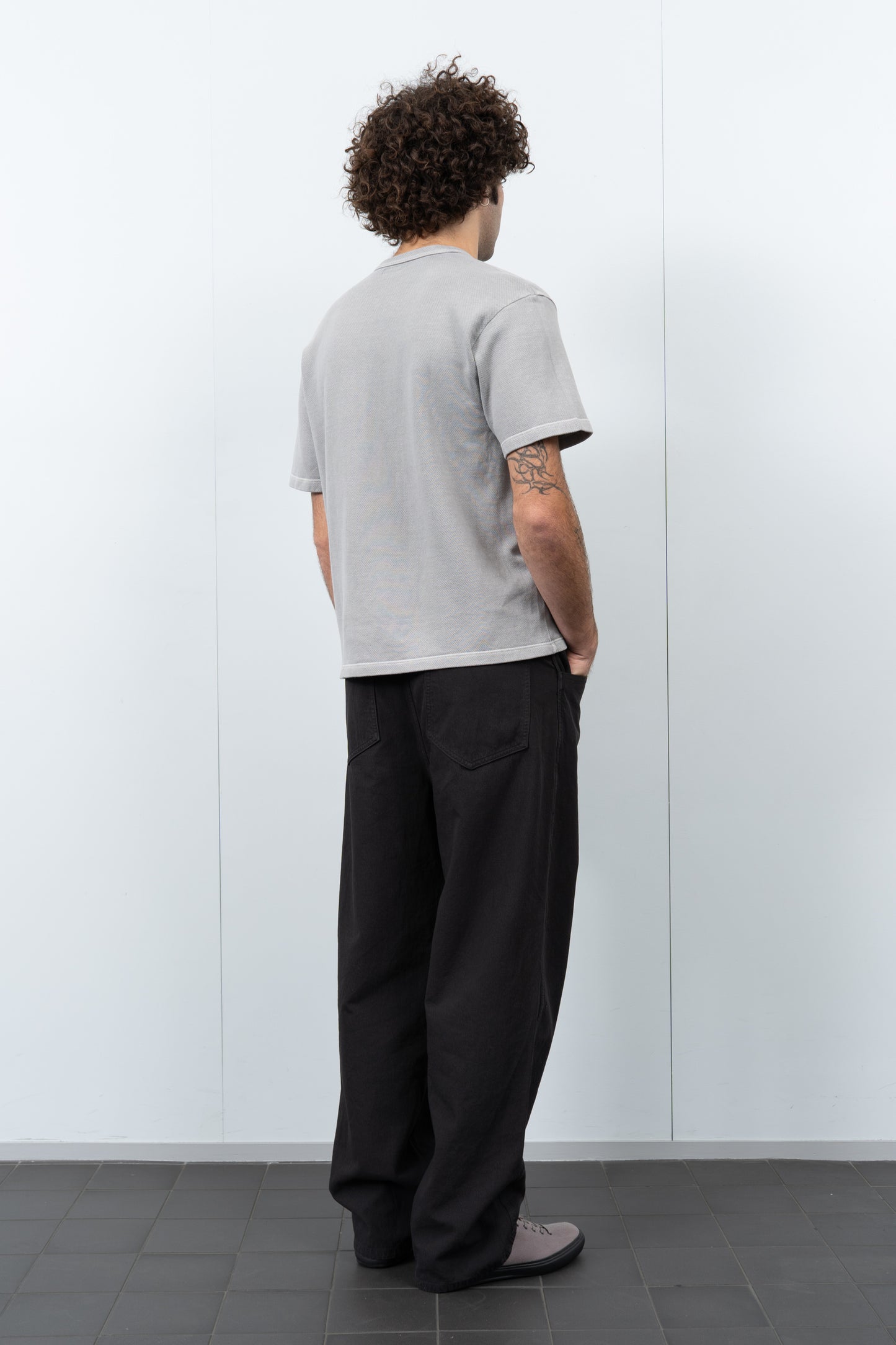 MESH T-SHIRT - PIGMENT CHALK
