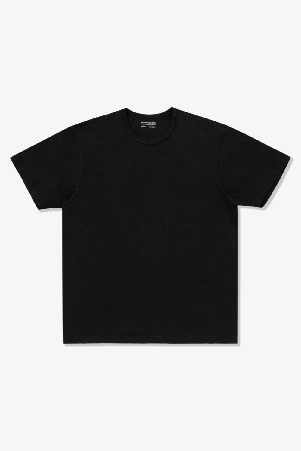 Model poses in LW101 Our T-shirt in black