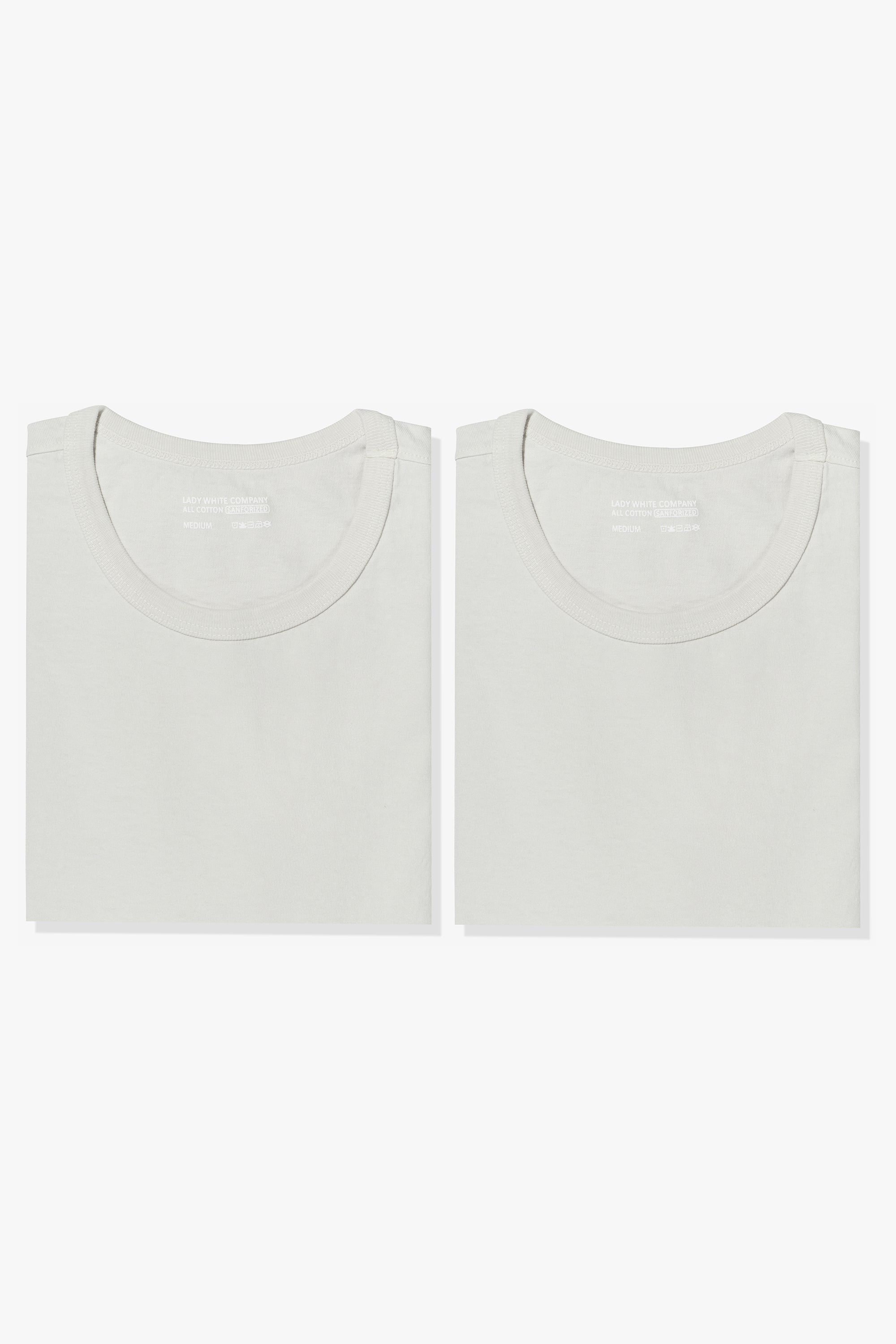 Two LW101 Our T-shirts side by side