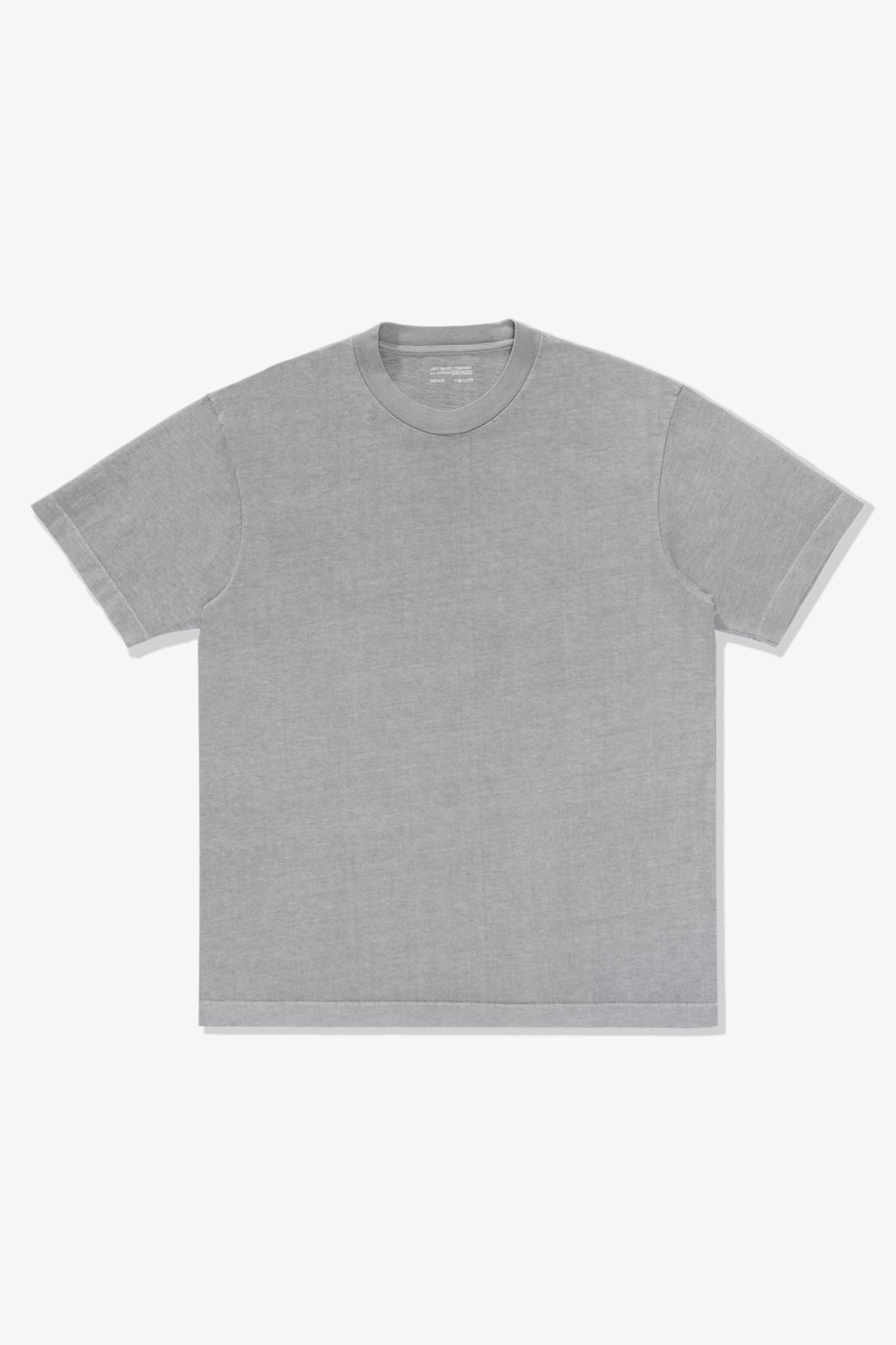 Front-facing flat overview of LW102 Municipal T-shirt in Pigment Chalk
