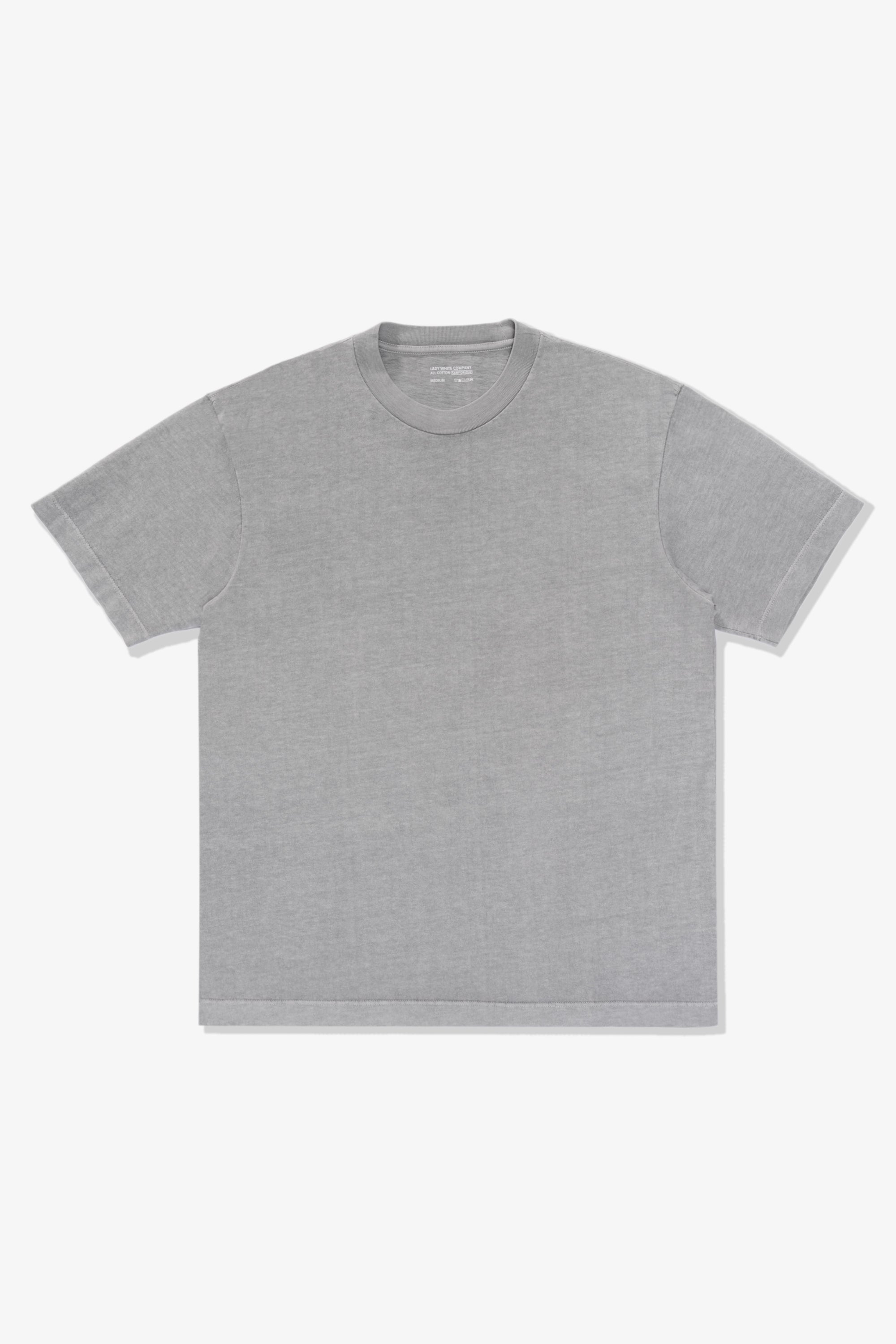 Front-facing flat overview of LW102 Municipal T-shirt in Pigment Chalk