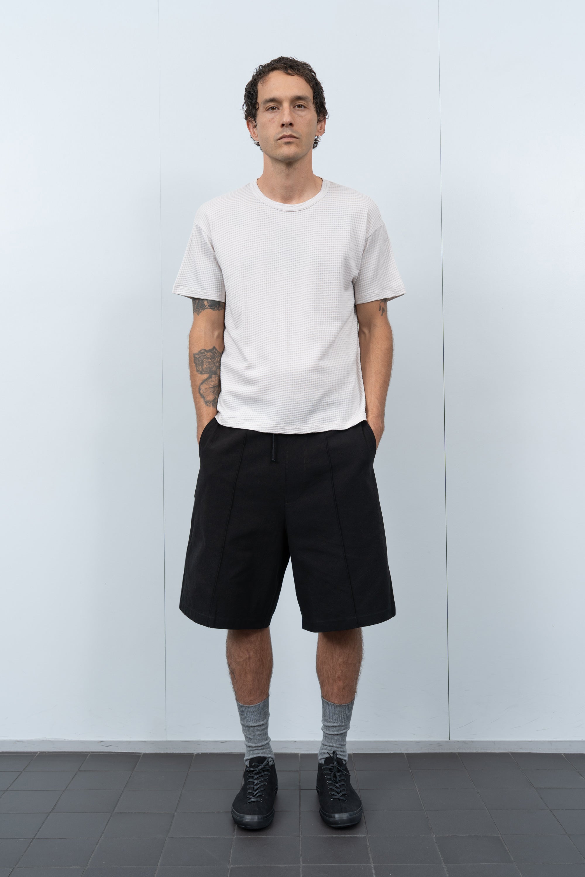 SHEER GAUZE T-SHIRT - SOLAR GREY