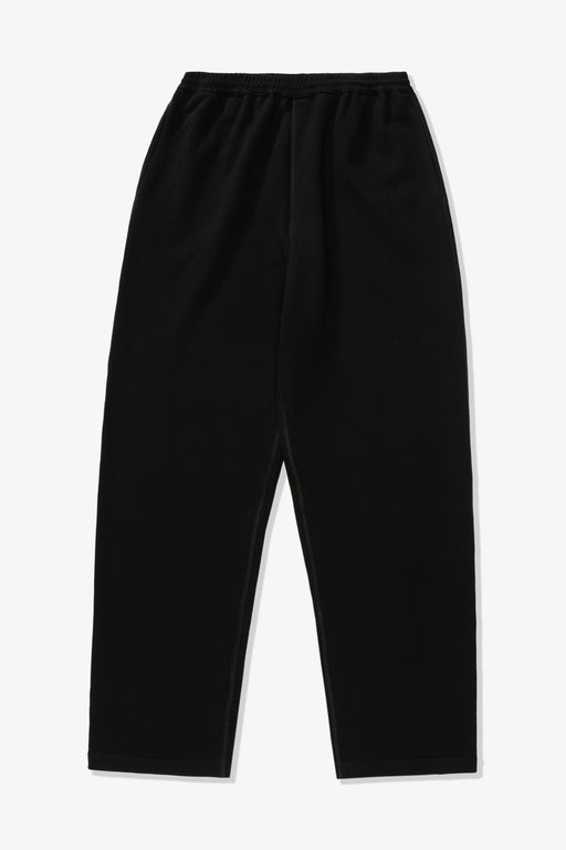 Front full-facing flat overview of LW1155 Woven WB Sweatpant in Black