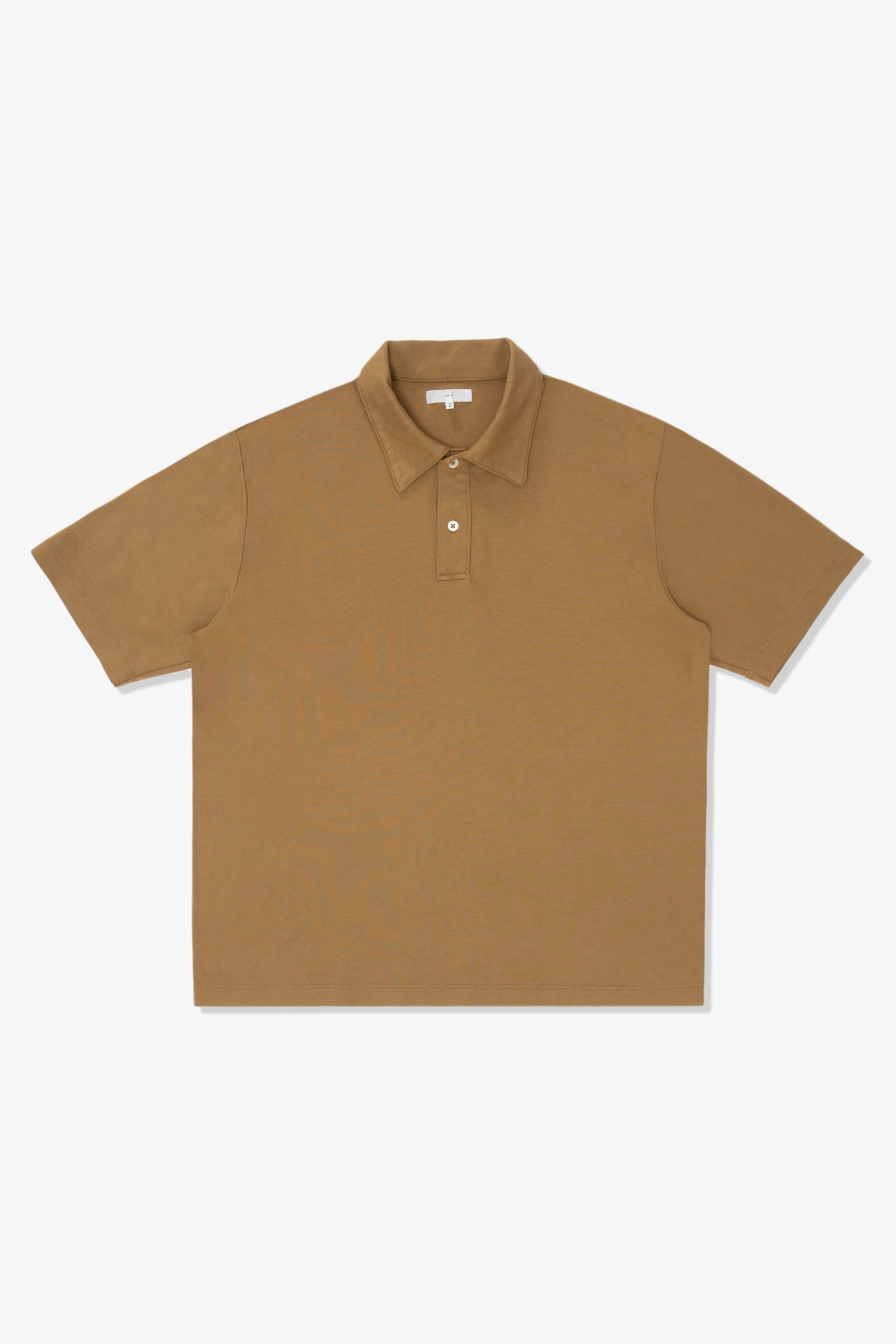 INTERLOCK TWO BUTTON POLO - CASHEW