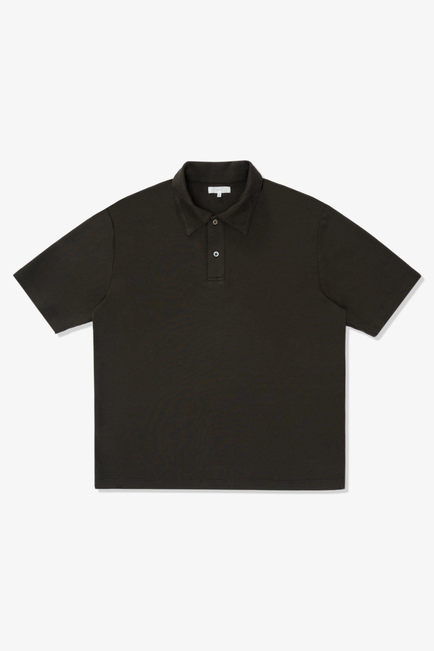 INTERLOCK TWO BUTTON POLO - FLINT