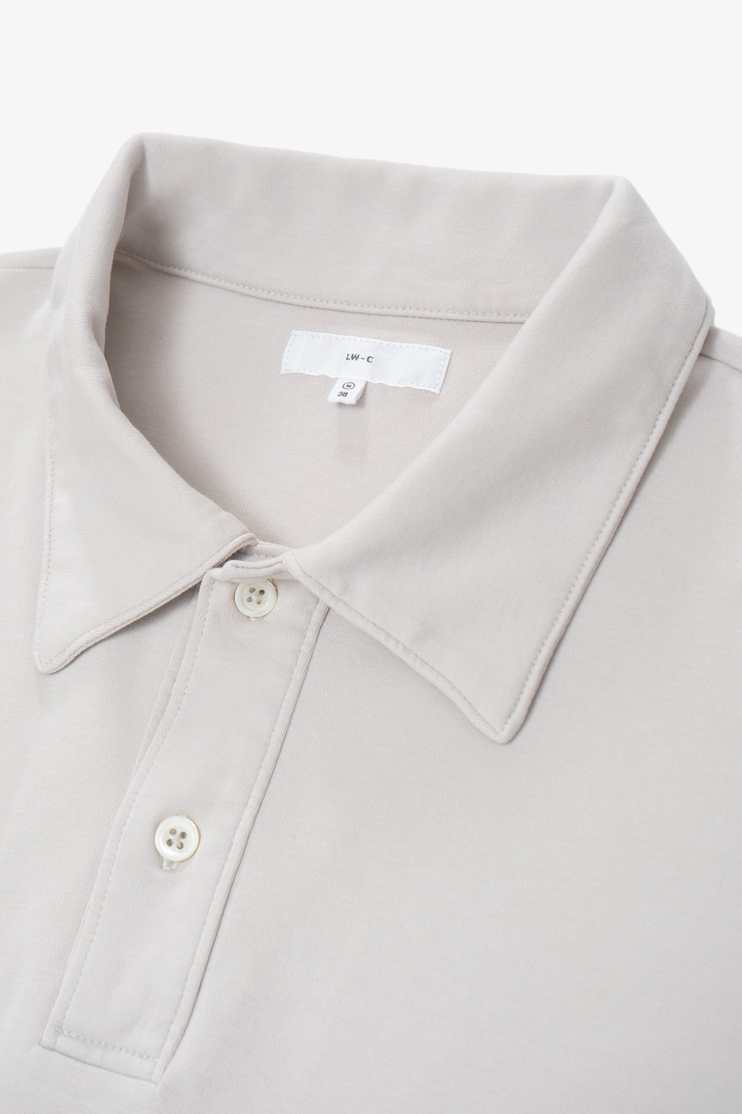 INTERLOCK TWO BUTTON POLO - SOLAR GREY