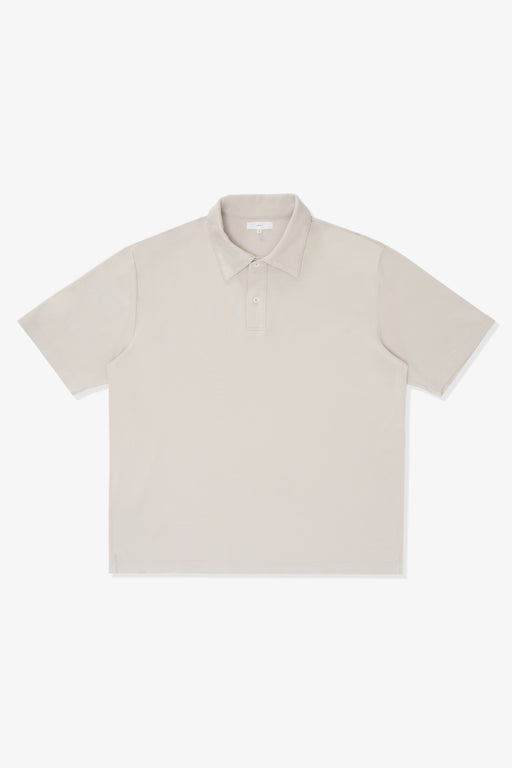 INTERLOCK TWO BUTTON POLO - SOLAR GREY