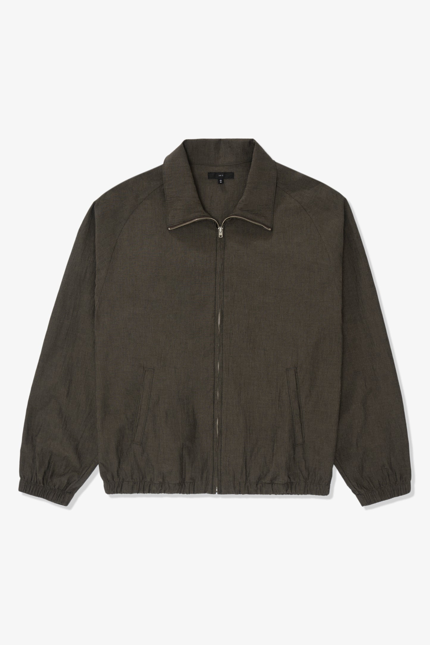 TUMBLED POPLIN FULL ZIP - BROWN PEARL