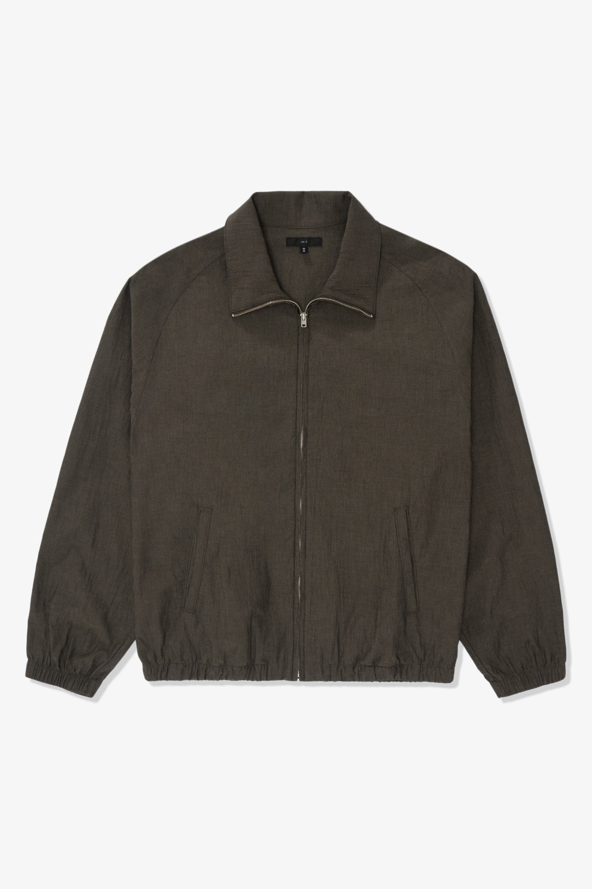 TUMBLED POPLIN FULL ZIP - BROWN PEARL