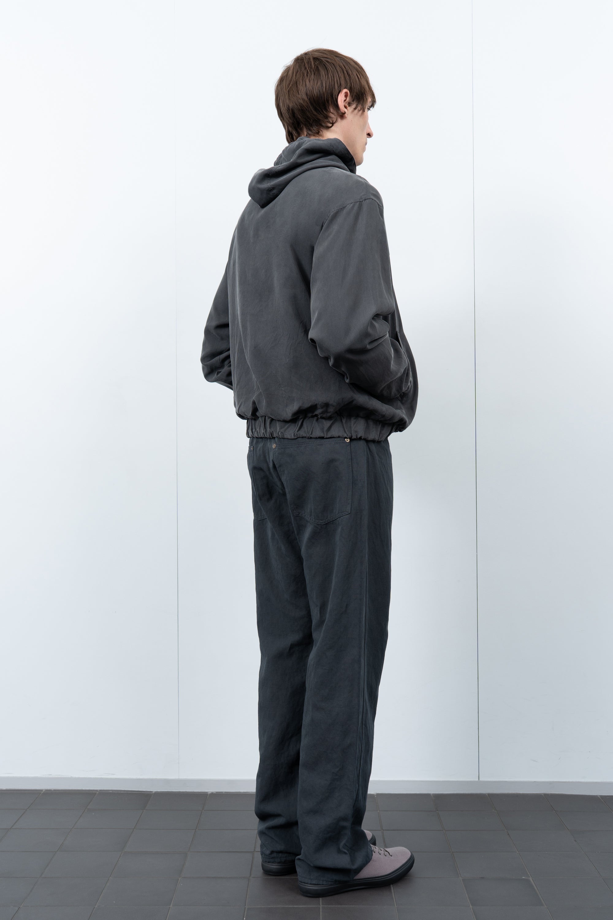 LW - C x KAPTAIN SUNSHINE COTTON LINEN PANT - CHARCOAL