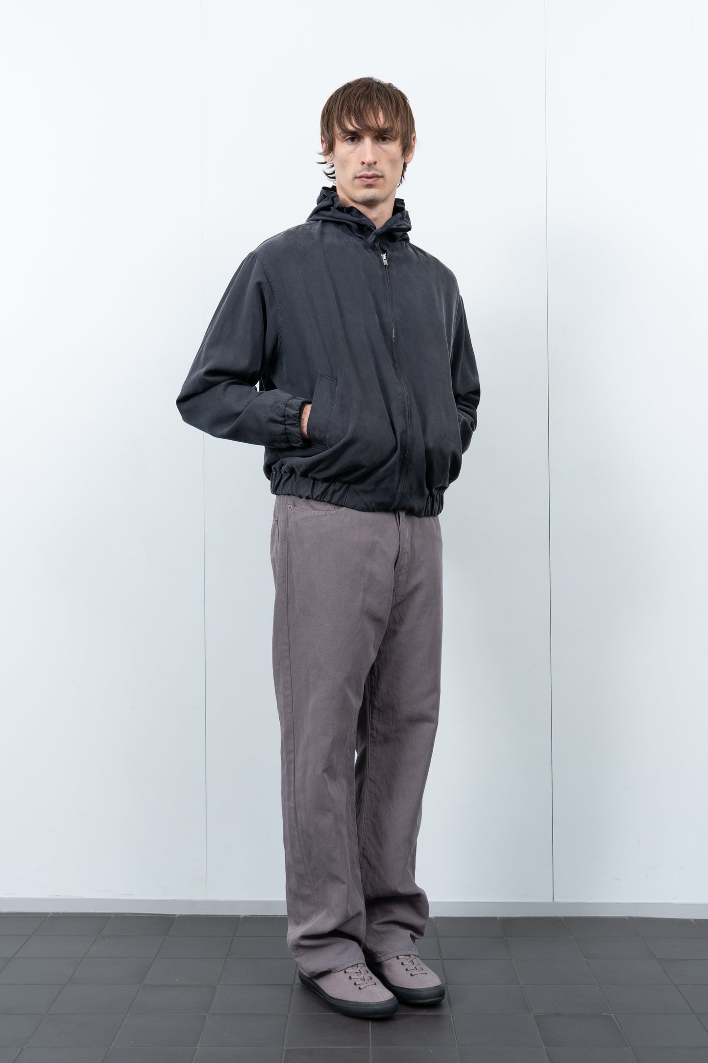 LW - C x KAPTAIN SUNSHINE COTTON LINEN PANT - DUST GREY
